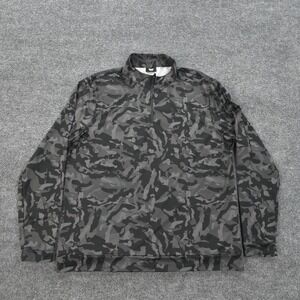 PXG Shirt Mens M Gray Camo 1/4 Zip Performance Golf Stretch Pullover Athletic